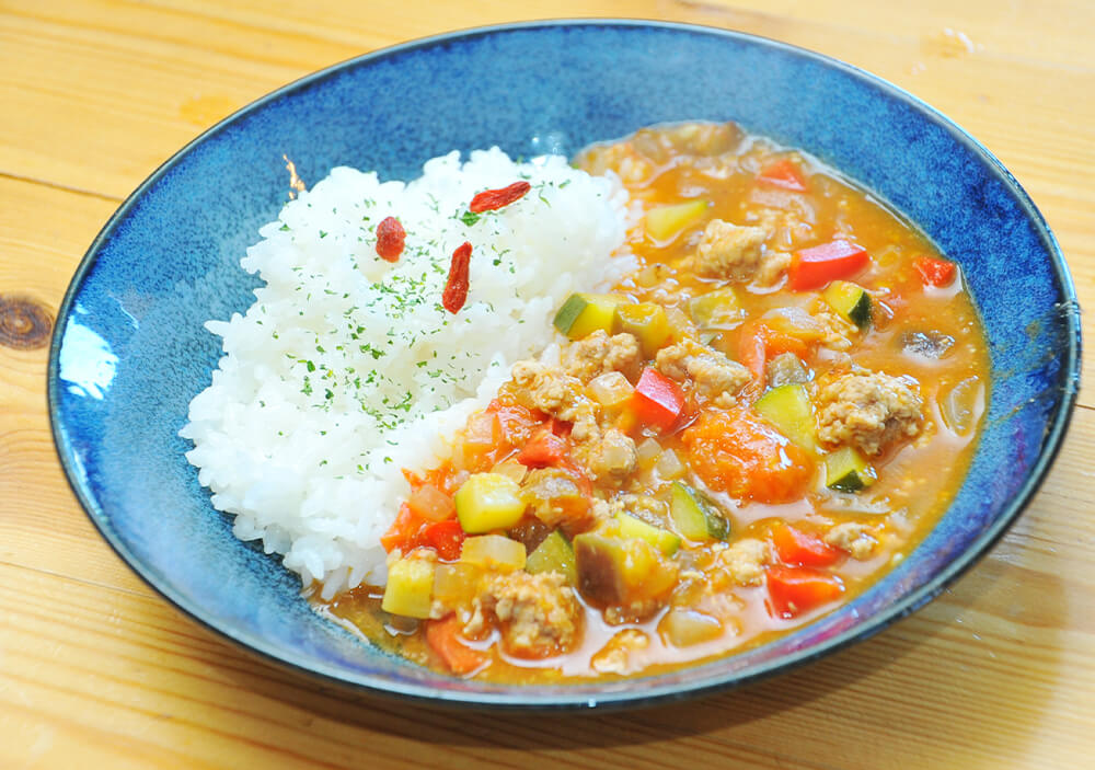 炊飯器で！豚焼肉完熟トマトアラビアータオムライス