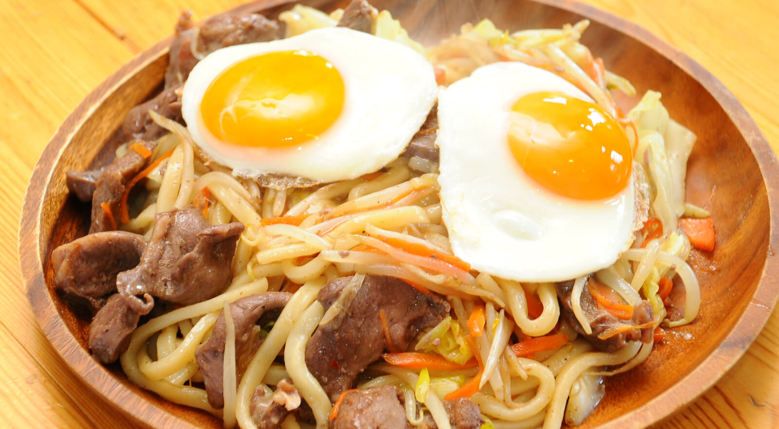 ねぎみそあったかホルモン焼きうどん